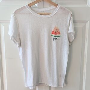 5 for $25 We The Free White Tee with Watermelon Graphic